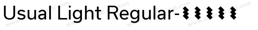 Usual Light Regular字体转换